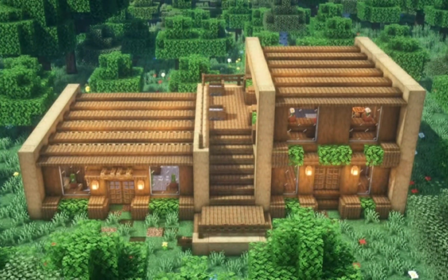 【Minecraft建筑教程】转载 如何建一个温馨舒适的木屋。_哔哩哔哩 (゜-゜)つロ 干杯~-bilibili