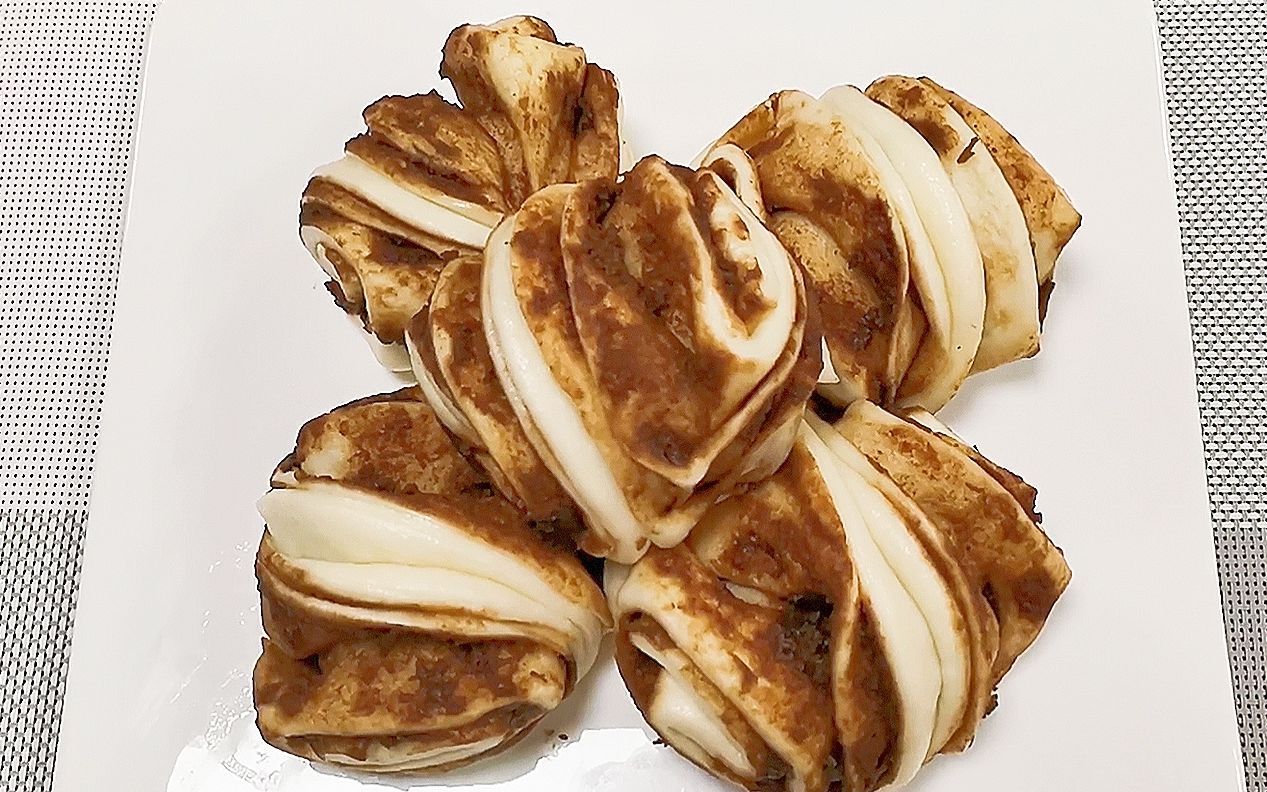 活动  面食小子教你做糖花卷,低糖饮食美味又健康,原来做法这么简单