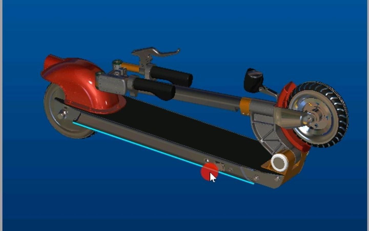 折叠电动滑板车creo建模教程