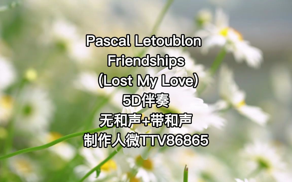 [图]【伴奏】Pascal Letoublon - Friendships (Lost My Love) 伴奏