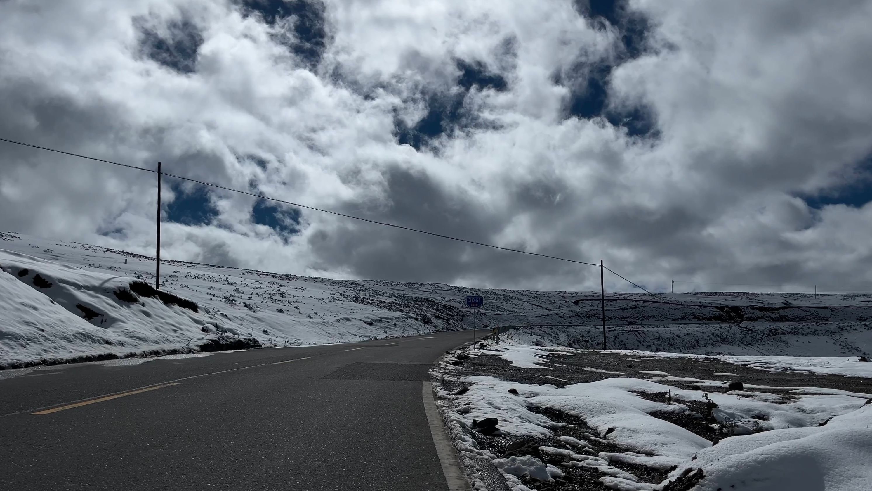 s3ep1365 骑行 四川省 甘孜 g318 3061 海拔 4399米 卡子拉山 推车