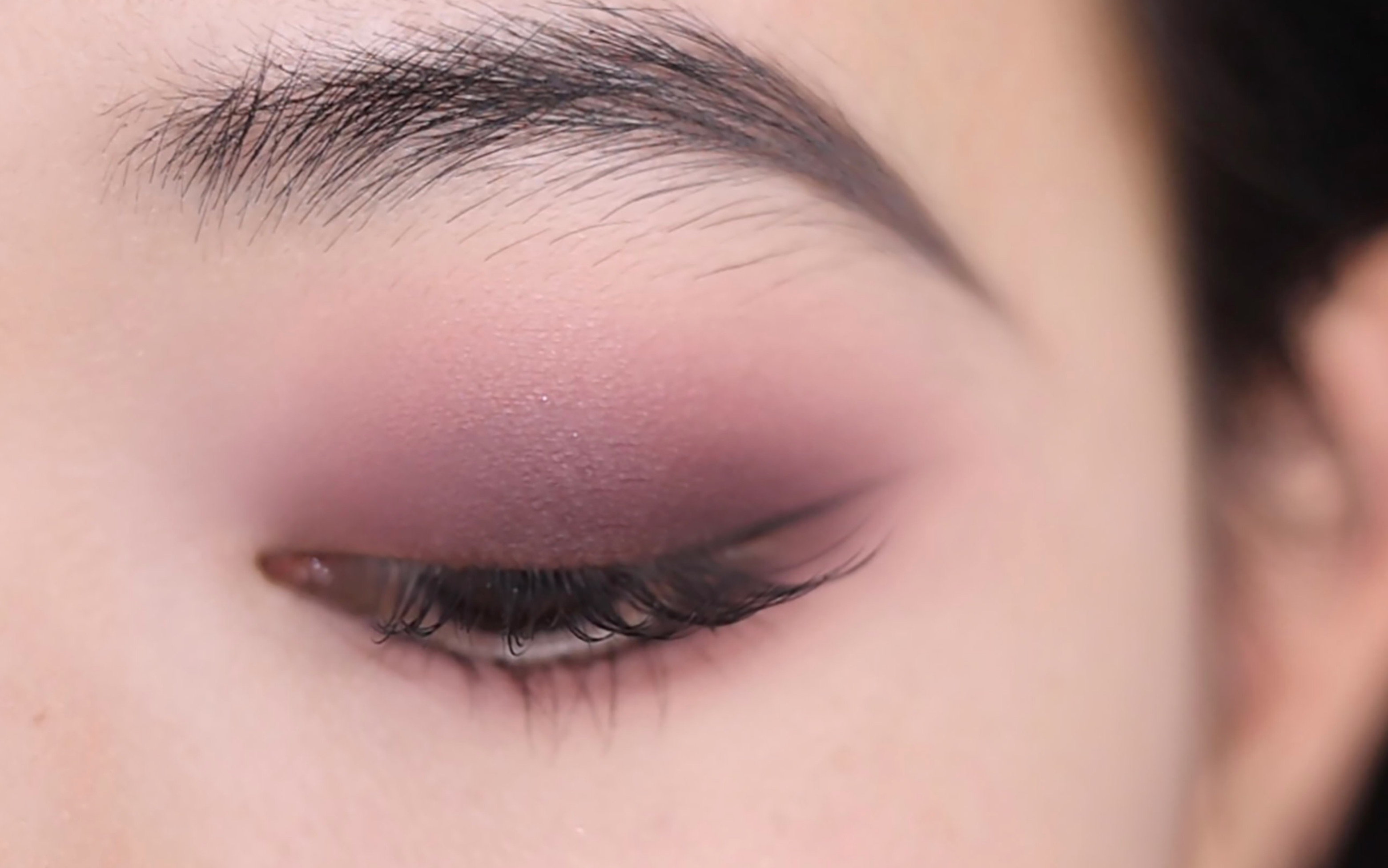 全哑光眼妆复古色调干枯玫瑰色神秘显白