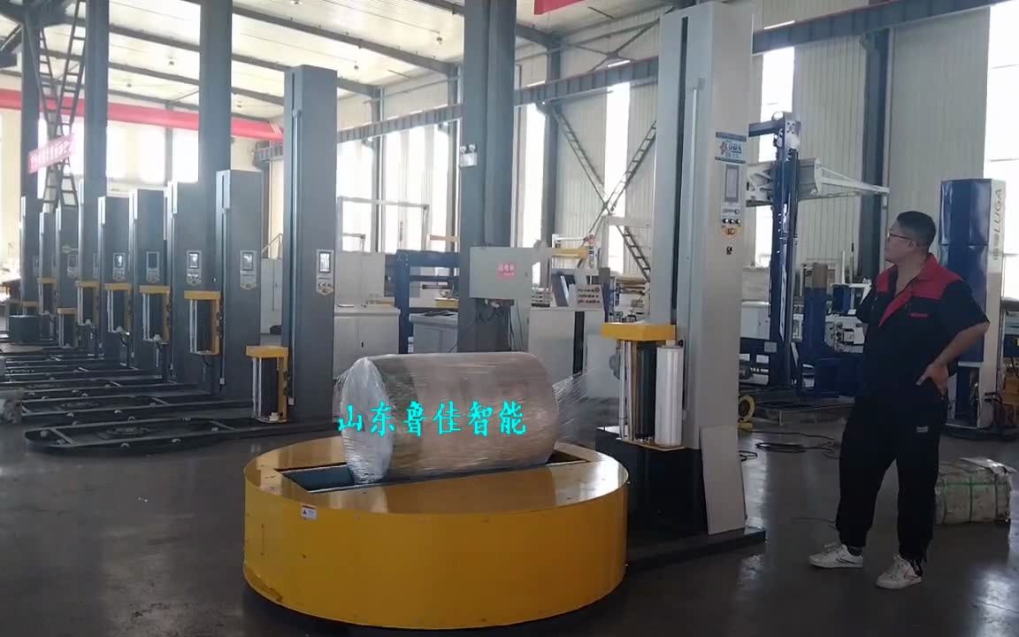 圆筒缠绕包装机圆筒纸缠膜机一机两用 (1)