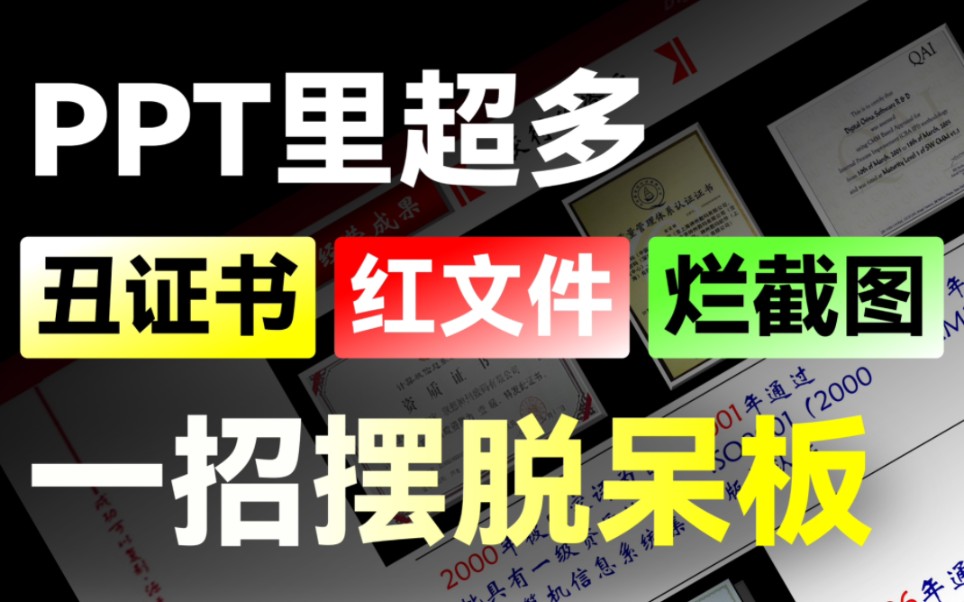 年底冲业绩,PPT证书这样排版真大气!【旁门左道PPT】哔哩哔哩bilibili