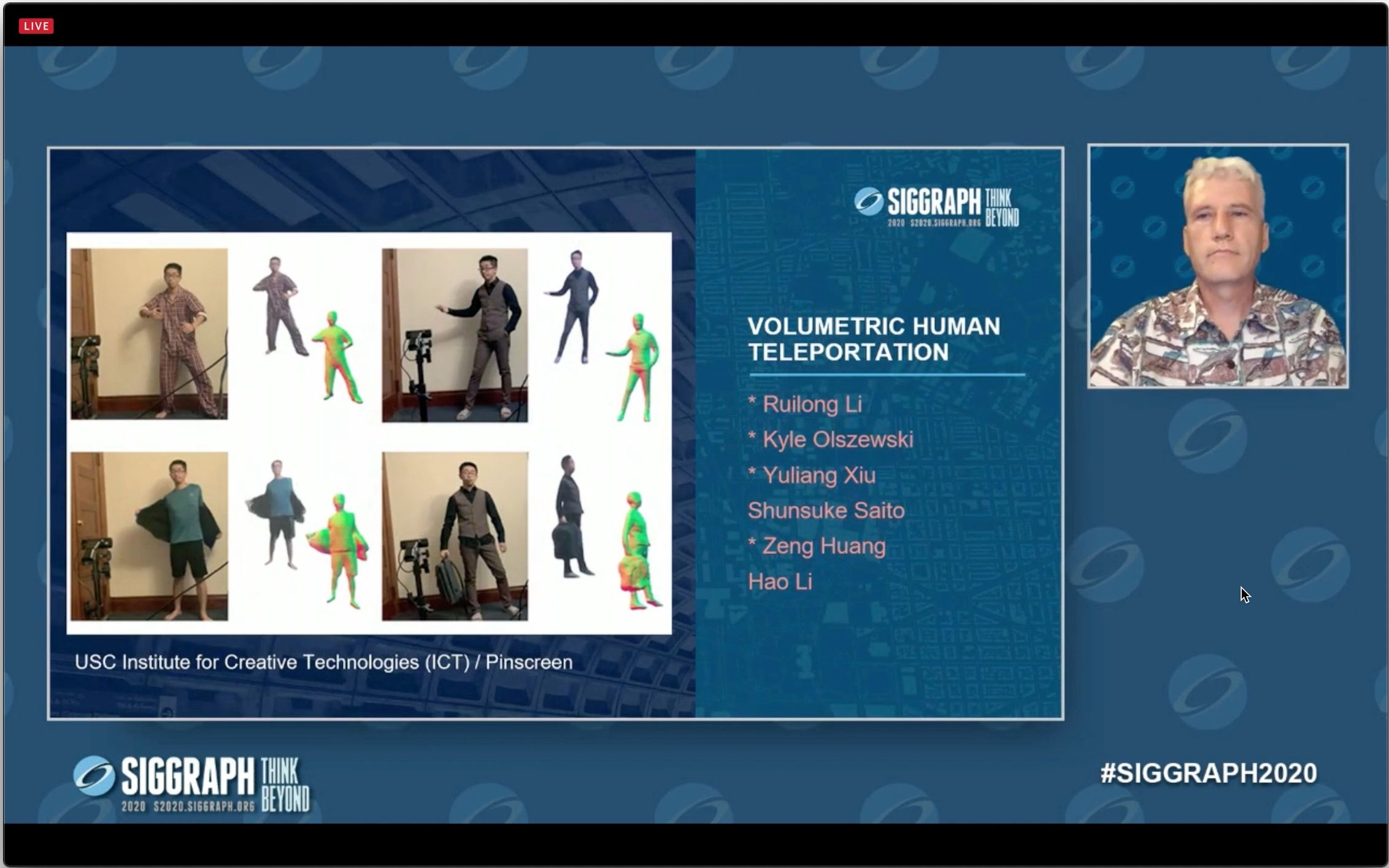 [图]Volumetric Human Teleportation (SIGGRAPH 2020 Real-Time Live, Best Sbow Award)
