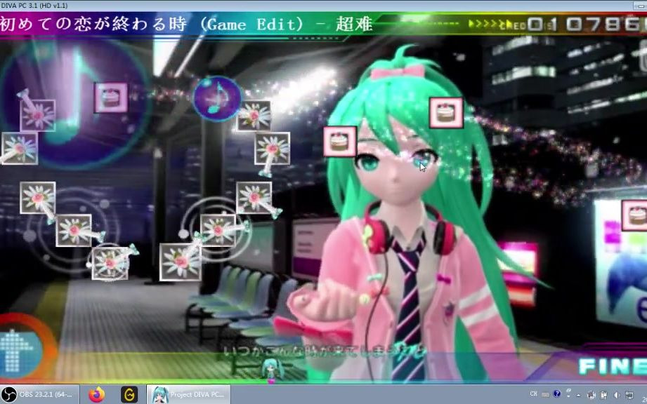 [图]虫子大触の《初音未来歌姬计划PC版》-初めての恋が終わる時-EX难度solo视频