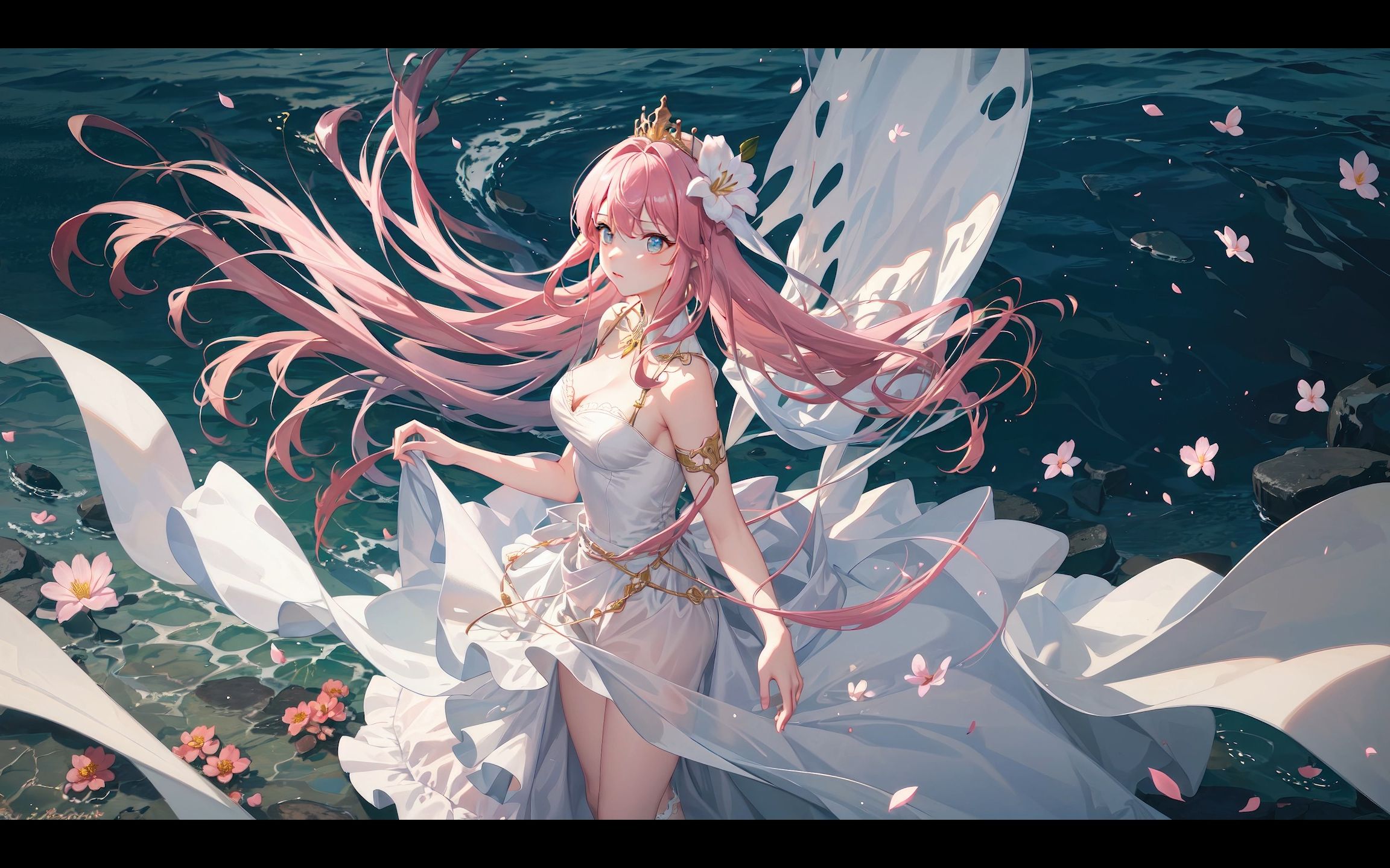 【ai绘画】粉色与婚纱