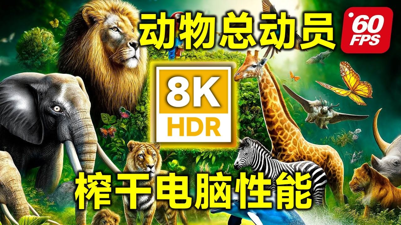 [图]【8K HDR 60fps】动物总动员 | 一次看够 | 画质测试大师 | 动物世界 | 史诗级画质 | 风景大片