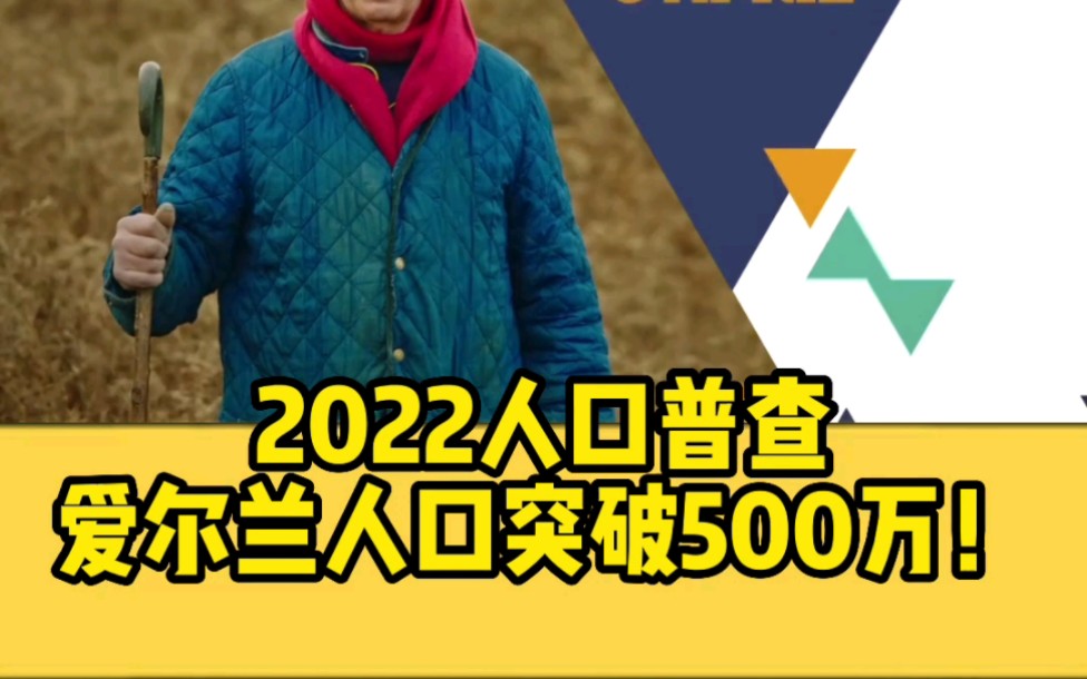 2022人口普查爱尔兰人口突破500万!