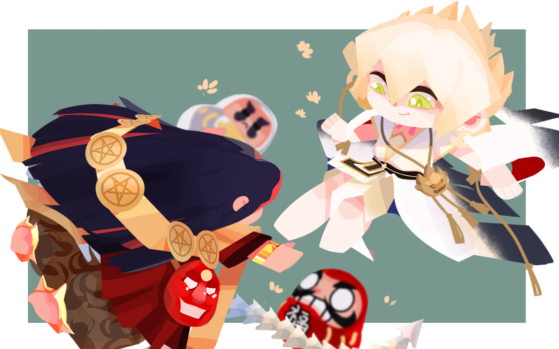 【板绘过程】q版阿修罗×帝释天绘画分享