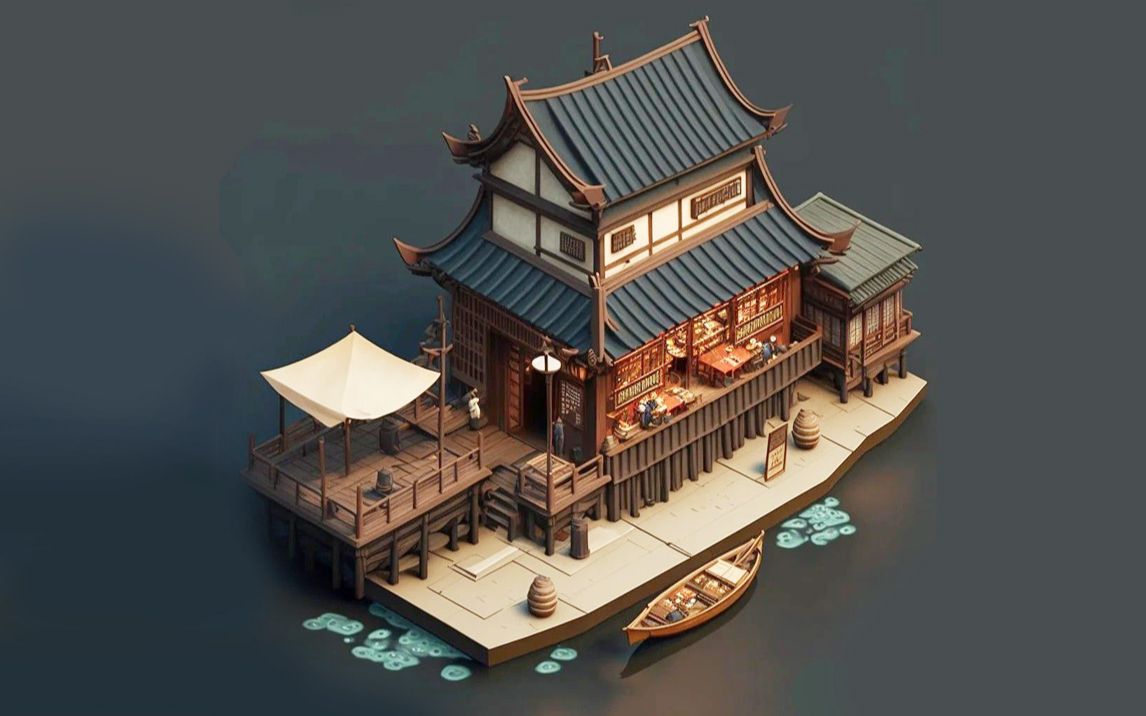 3dmax场景建模:大型古建筑场景制作,超详细场景建模思路讲解