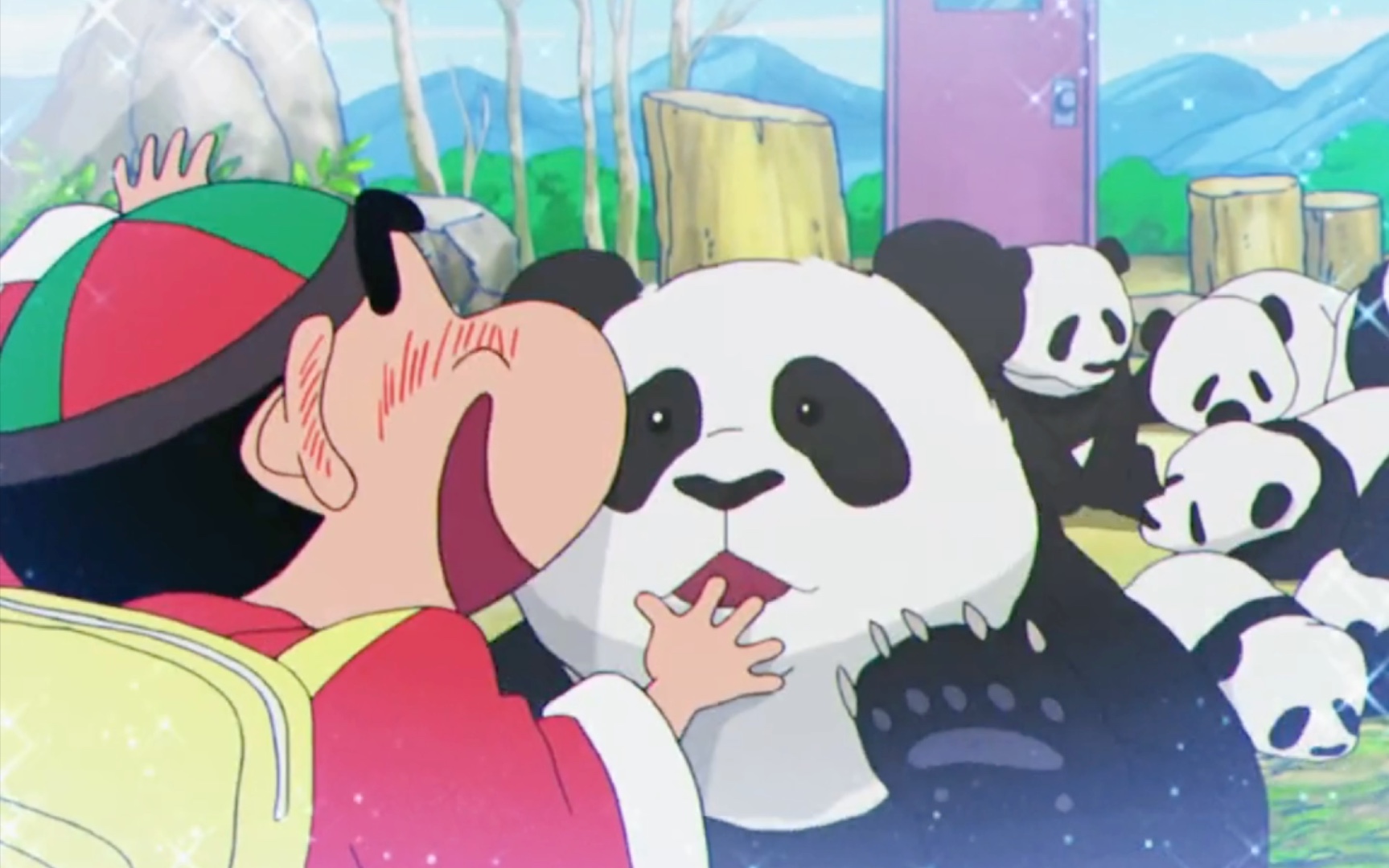 【蜡笔小新】还是要骑着大熊猫去上一次学的