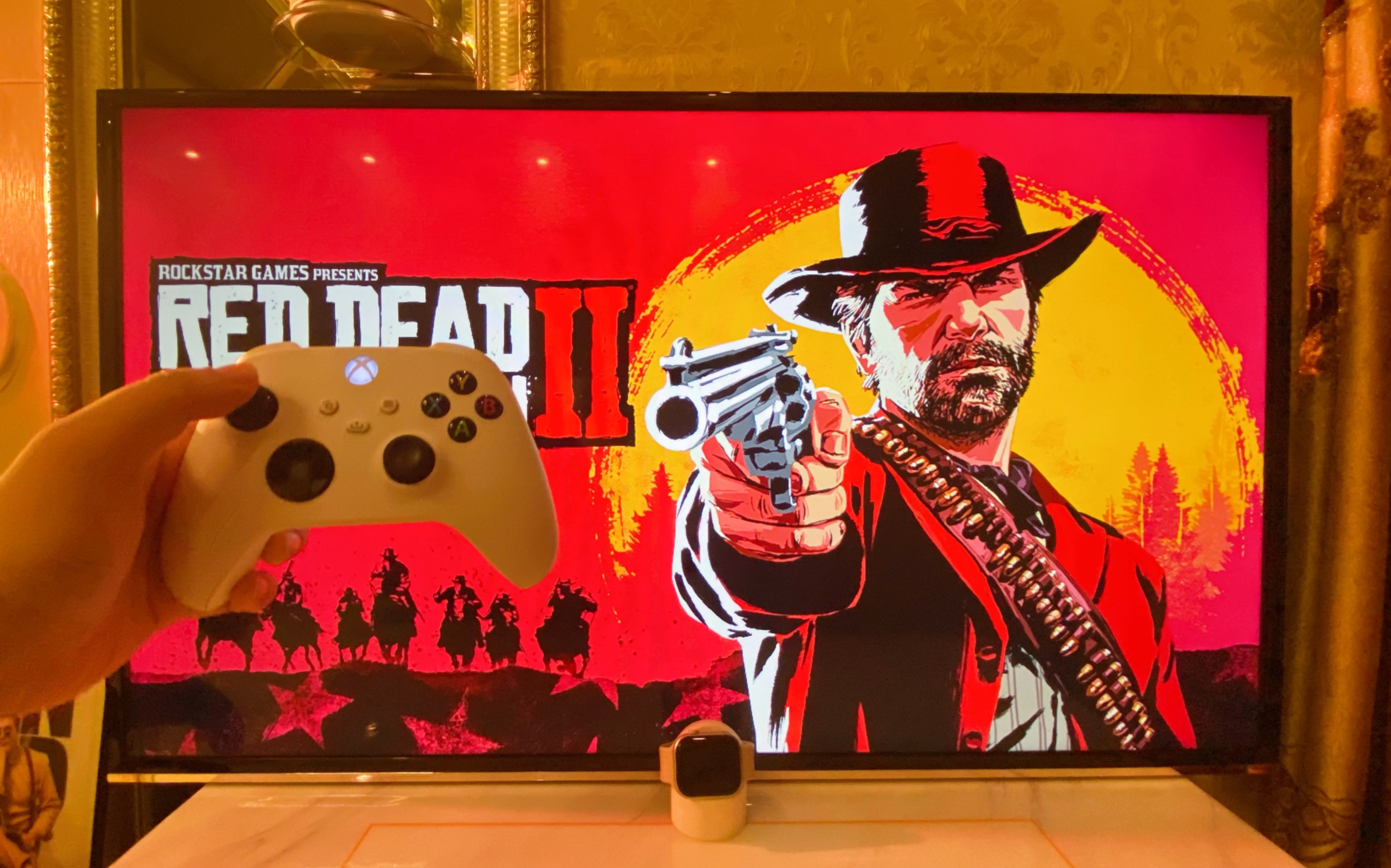 xbox永远不删的神作《荒野大镖客2》4k电视画面震撼,爽爆了