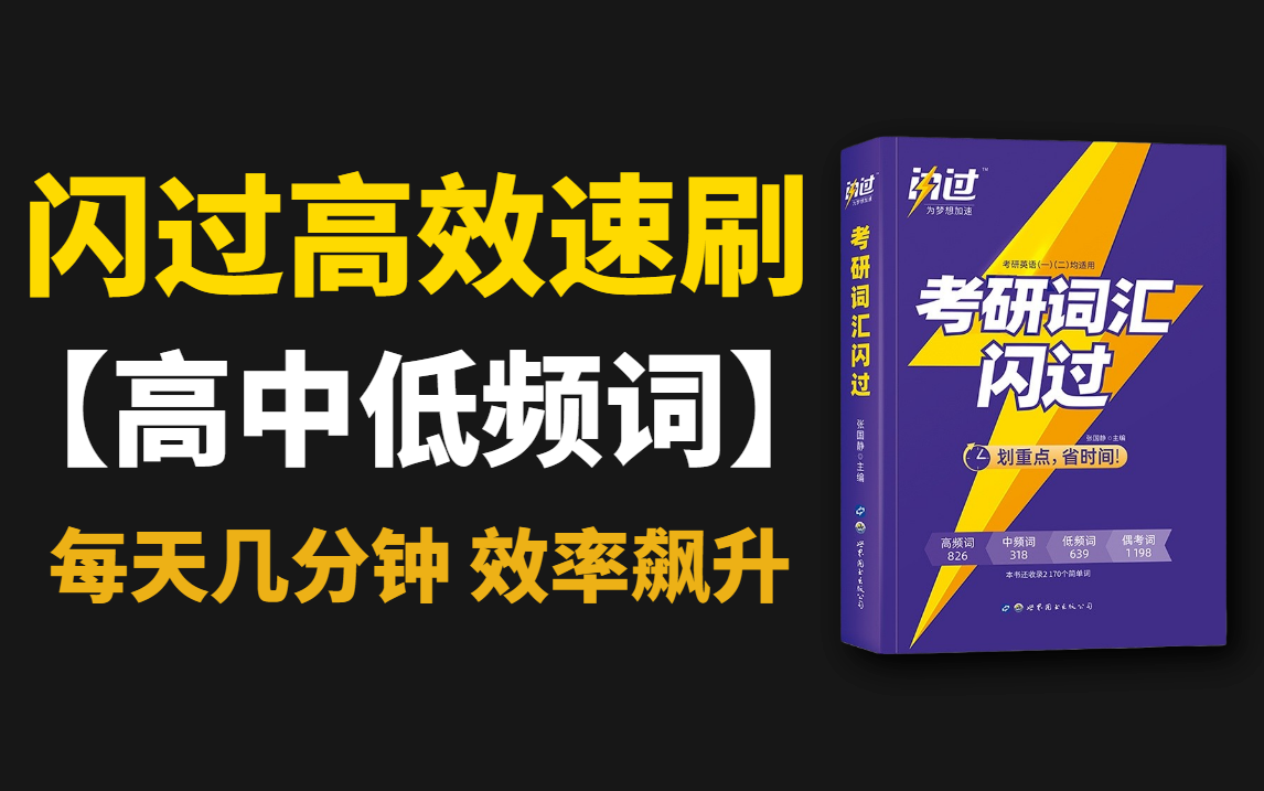 《考研必备》| 考研词汇闪过高效速刷,中英朗读全网首发!考研英语单词词汇闪过哔哩哔哩bilibili