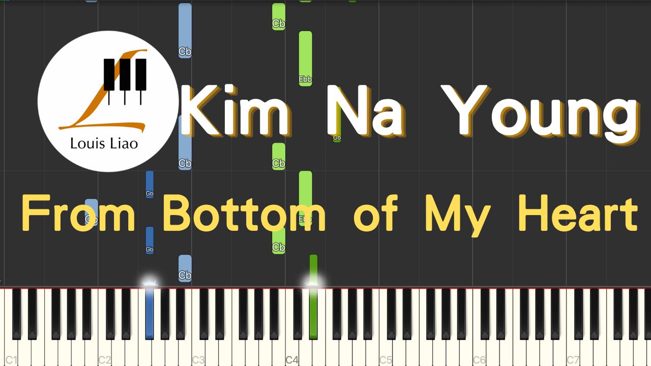 [图]Kim Na Young From Bottom of My Heart 韩剧 泪之女王 OST P7 钢琴教学 Synthesia 琴谱