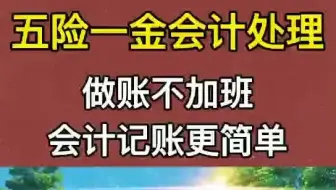 五险一金账务处理