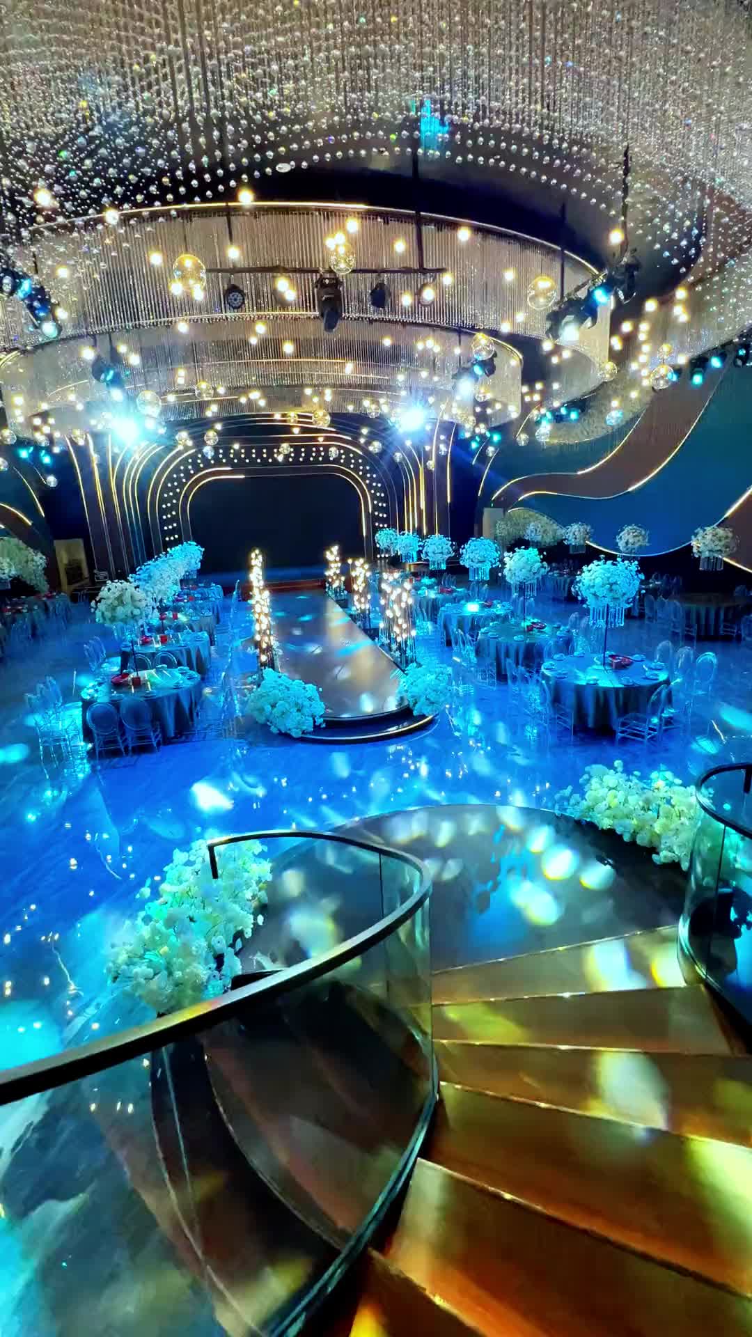 欧式水晶宴会厅,层高6米,600平,宴会,婚礼一厅多用