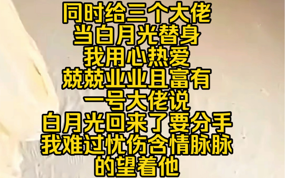 浅白替身;同时给三个大佬当白月光替身,我用心热爱兢兢业业且富有,一号大佬说白月光回来了要分手,我难过忧伤含情脉脉的望着他哔哩哔哩bilibili