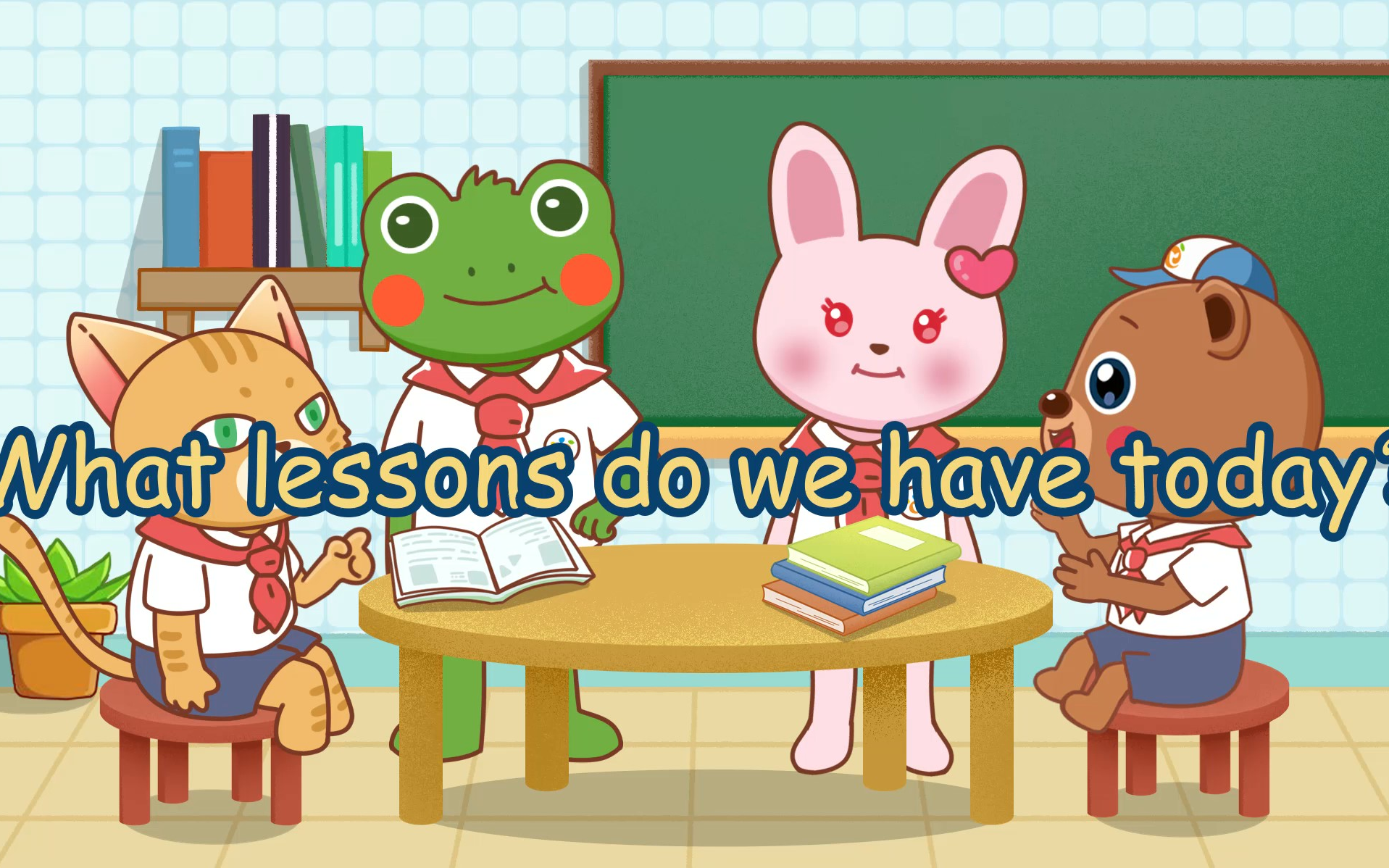 [图]小学英语歌What lessons do we have today（Subjects）