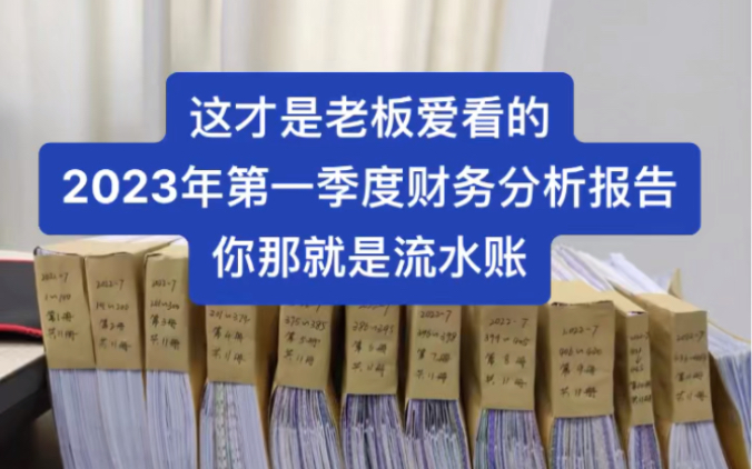 这才是老板爱看的2023年第一季度财务分析报告!你那就是流水账哔哩哔哩bilibili