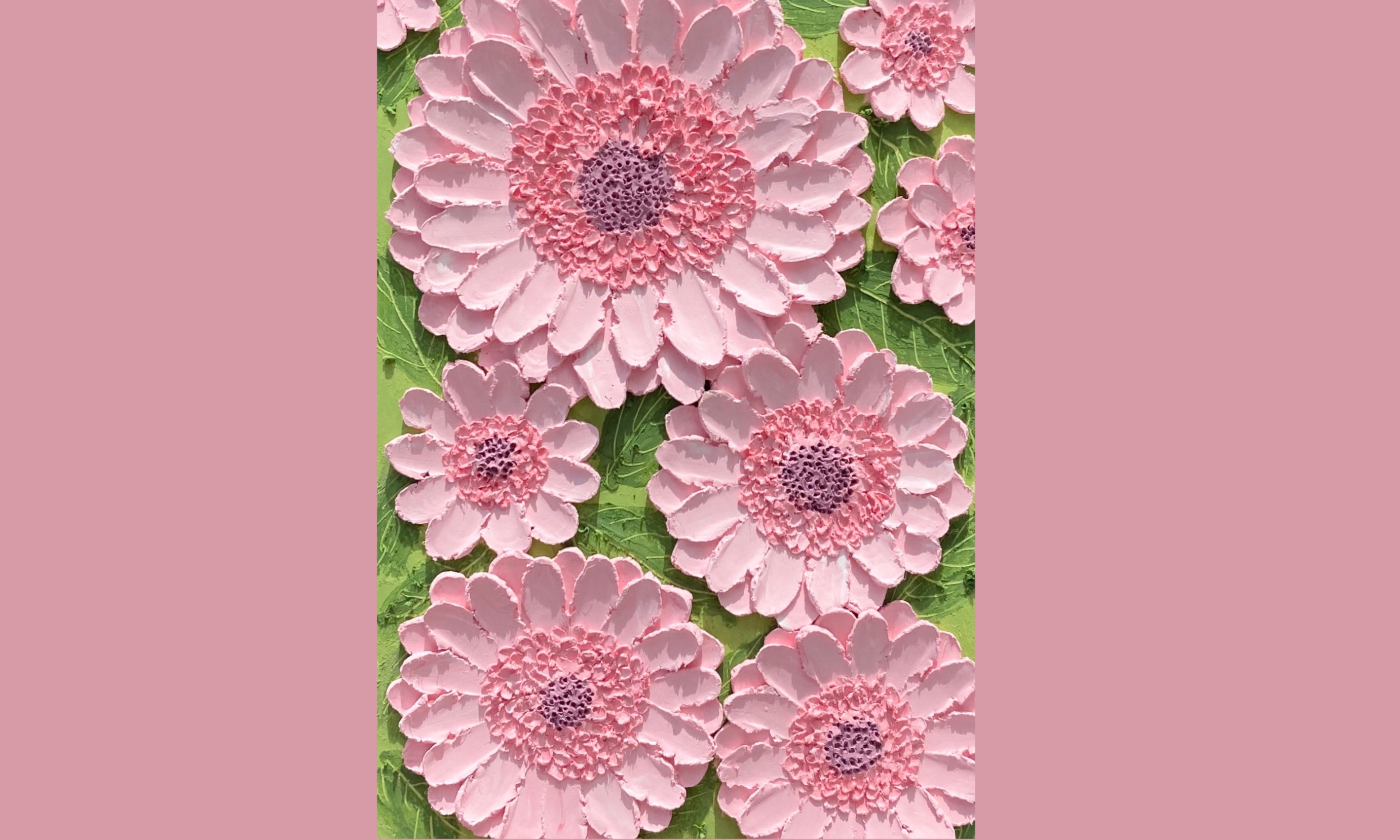 油画棒原创非洲菊超详细花花教程来哒