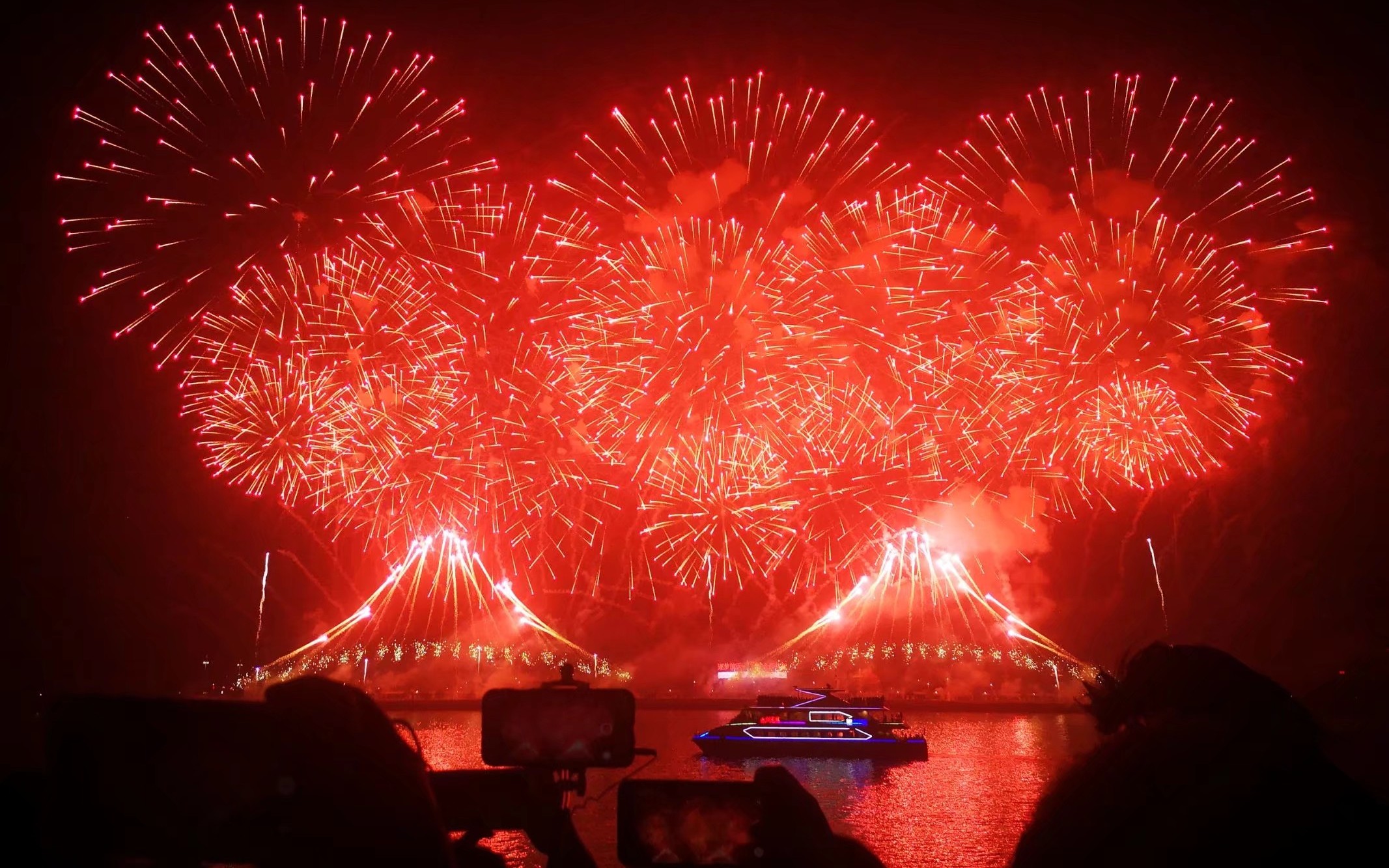 长沙橘子洲烟花(为纪念中国航天事业成就