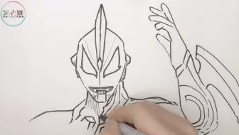 线描简笔奥特曼捷德