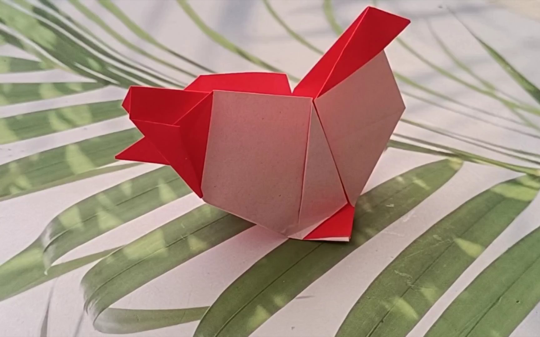 折纸大公鸡的折法图片