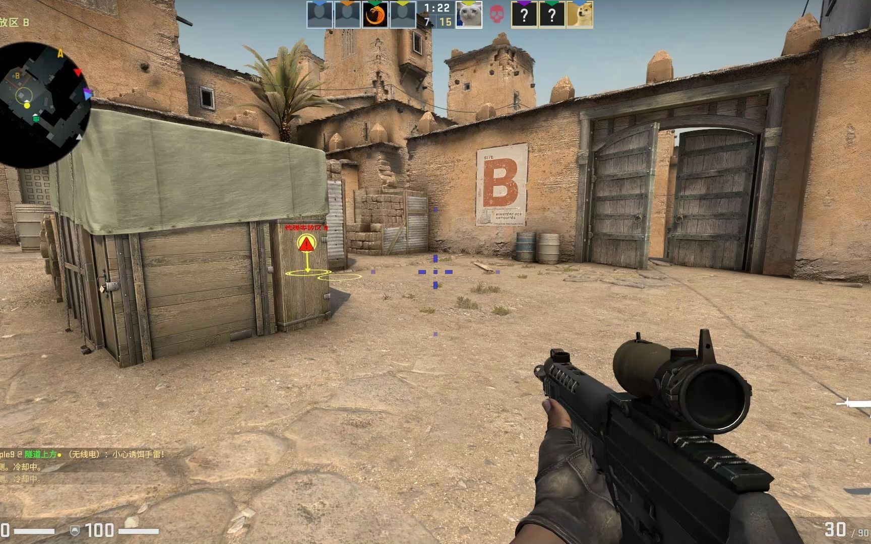 cs 沙漠2官匹日常之5打4(有一个感觉开了)拿下一局