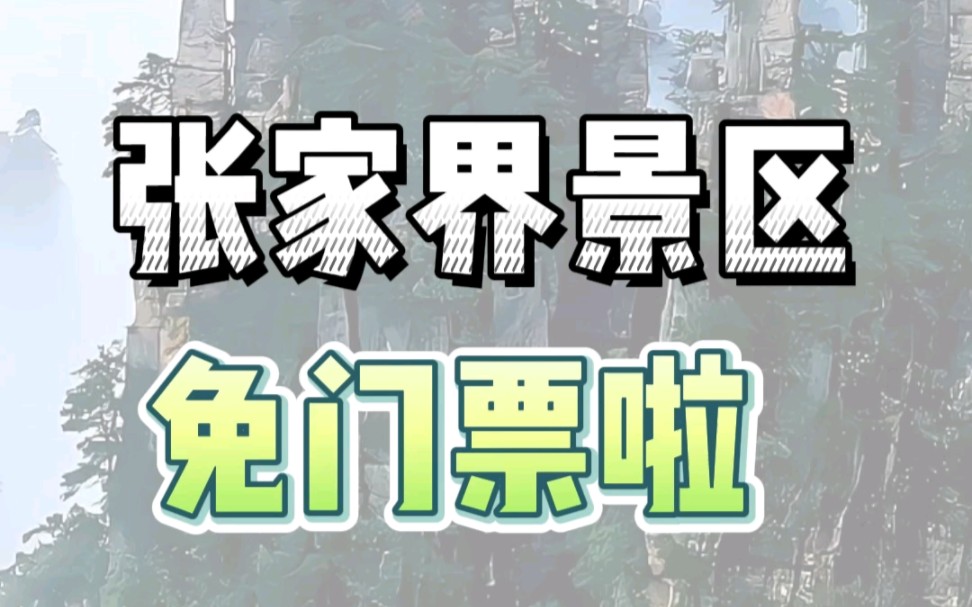 2024年 张家界各大景区门票优惠政策出台了!想来张家界玩的朋友一定要转发给您的朋友和家人!哔哩哔哩bilibili