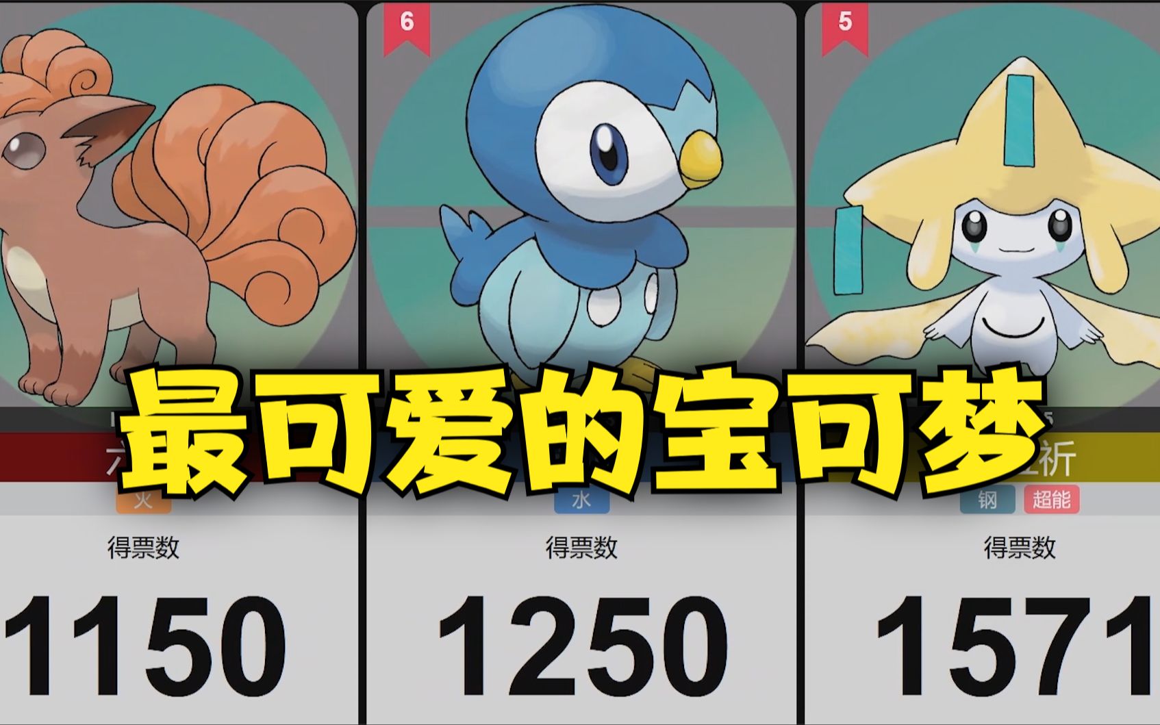 [图]【Pokémon】万人票选『最可爱的宝可梦』