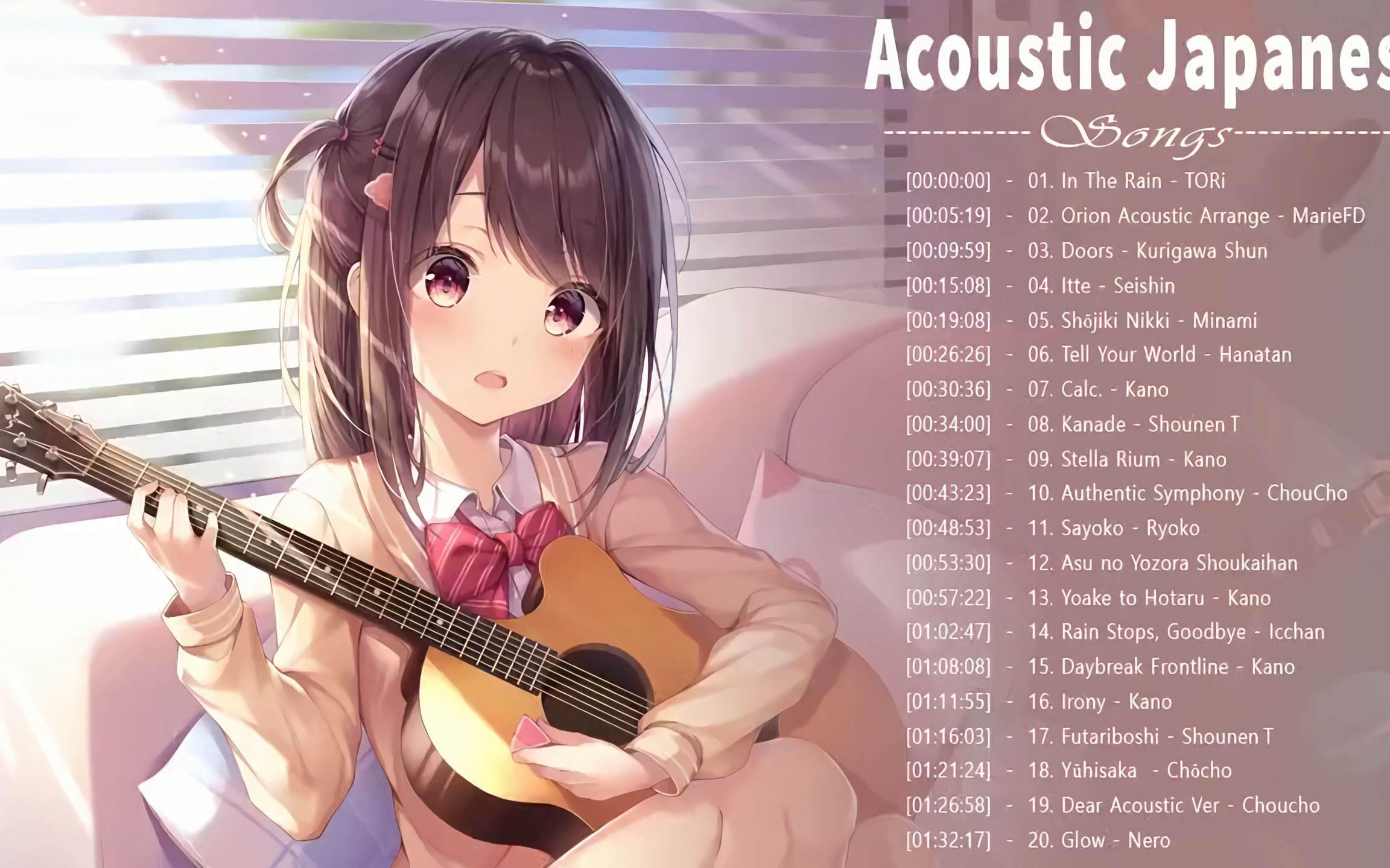 [图]Acoustic Japanese Songs || Top 20 Best Acoustic Japanese Songs 2022