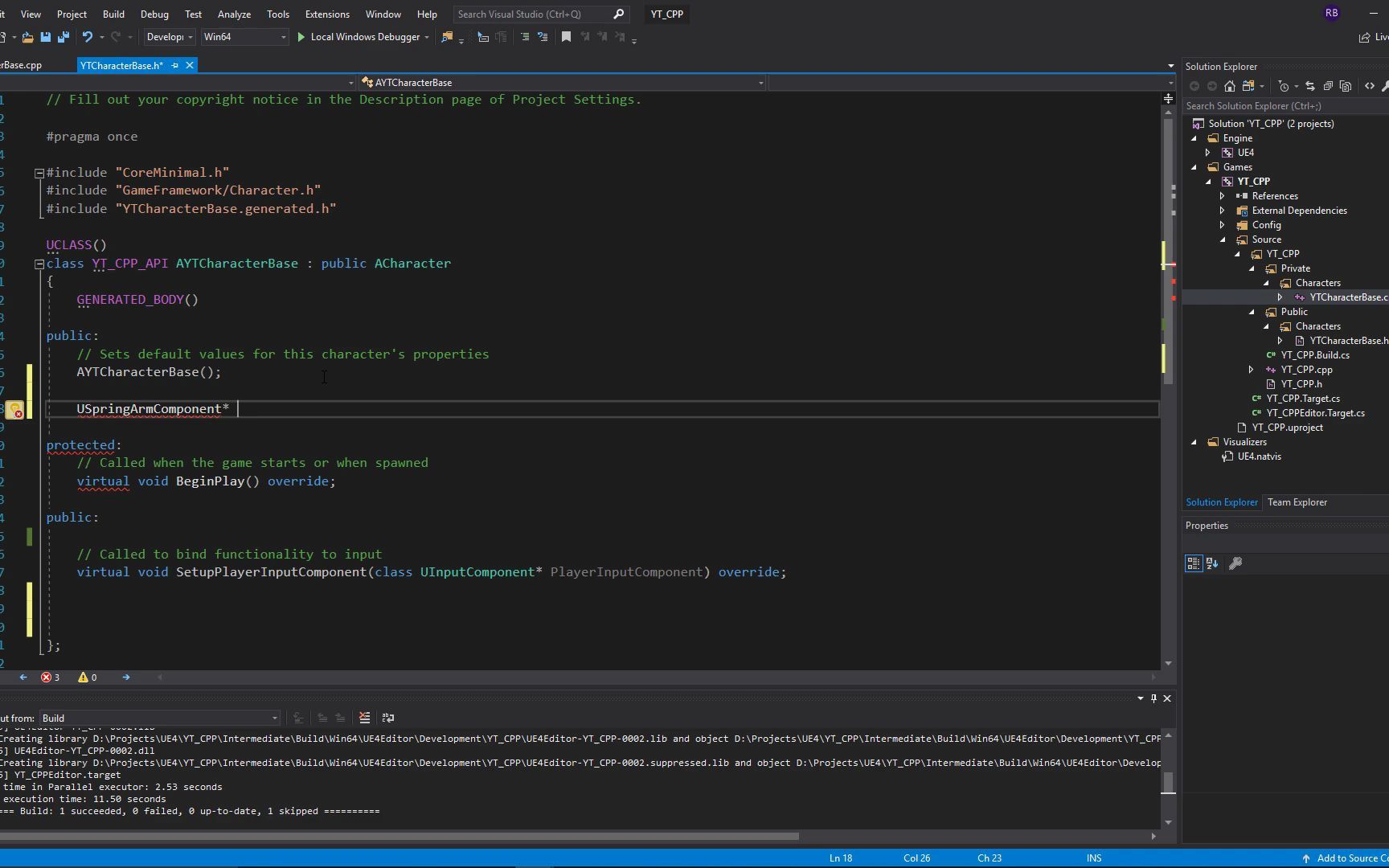 C++ Character Header Implementation UE4 Unreal Engine 4 C++_哔哩哔哩_bilibili