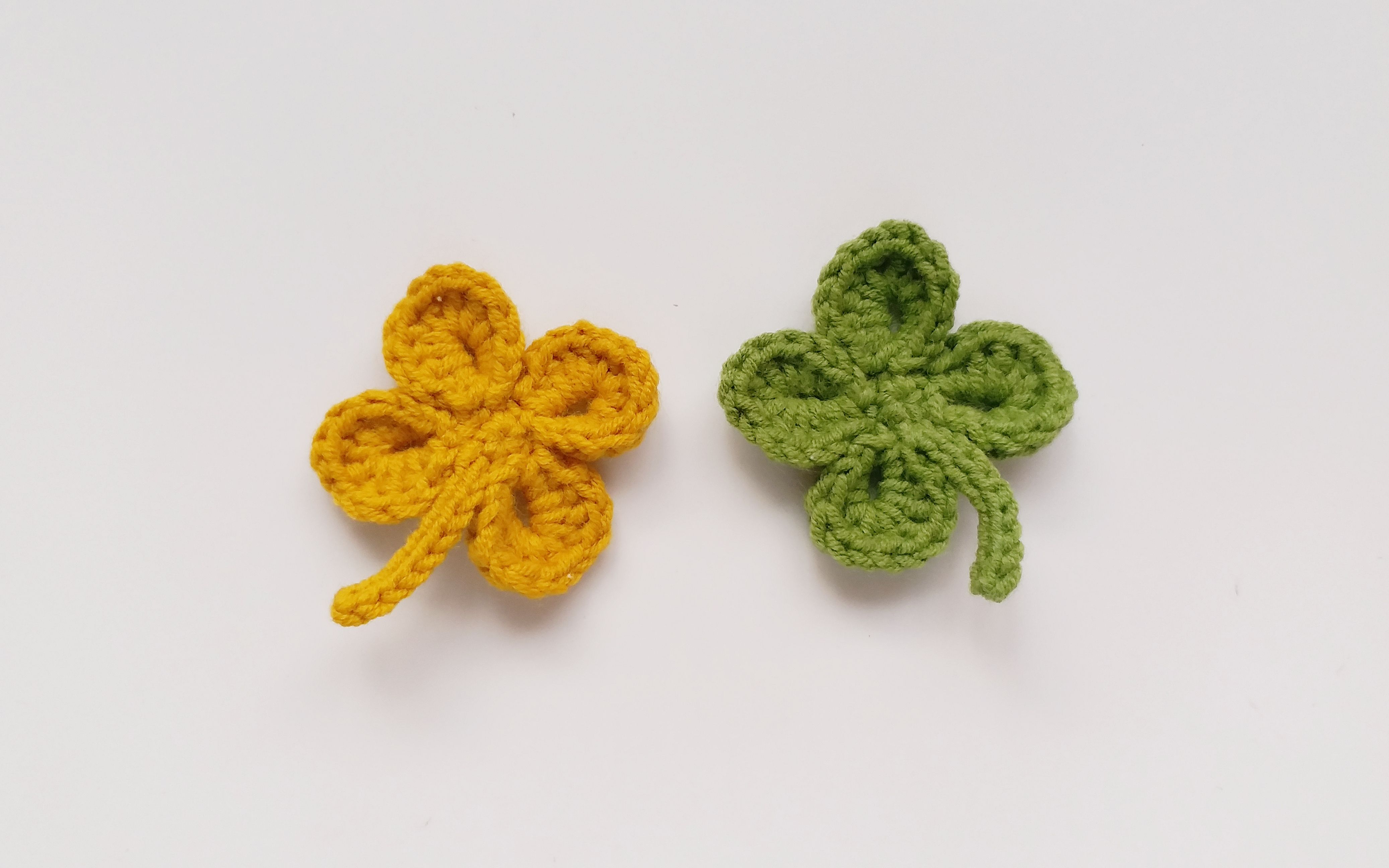 钩针编织 四叶草叶片的钩织方法 花样如蝶翩翩起舞