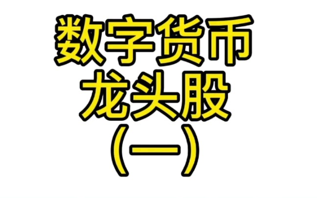 数字货币龙头股(一)哔哩哔哩bilibili