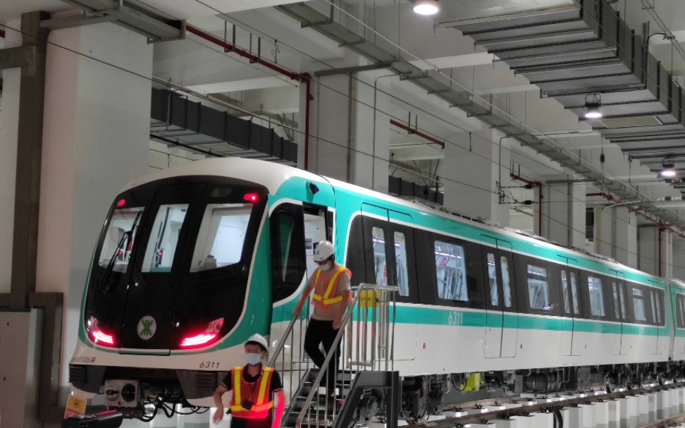 地铁深圳地铁六号线正线折返升弓回厂车视频珍稀视频