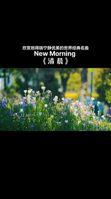 音画欣赏世界经典名曲班得瑞的 new morning 《清晨》,一首宁静优美