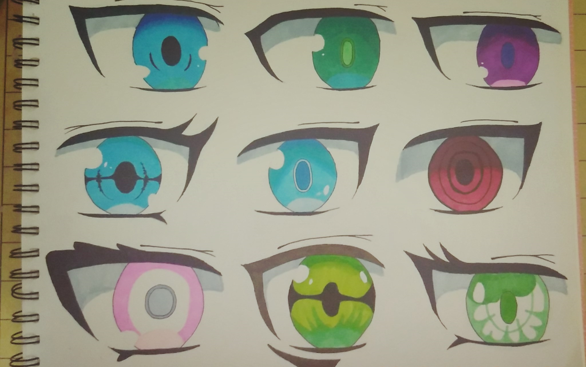 马克笔试图画凹凸全员的眼睛伪教程第二期