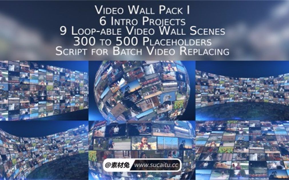 视频墙多屏动画AE模版 Video Wall Pack I哔哩哔哩bilibili