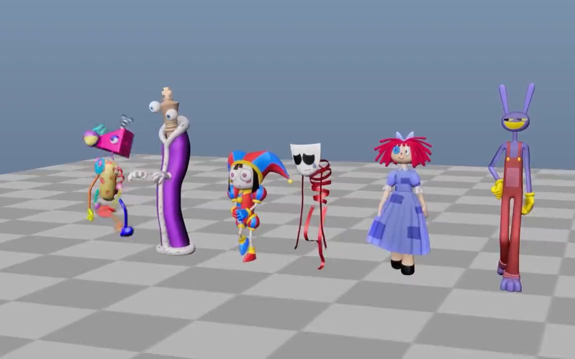 digital circus角色个性循环走路动画