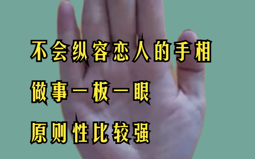 不会纵容恋人的手相,做事一板一眼,原则性比较强哔哩哔哩bilibili