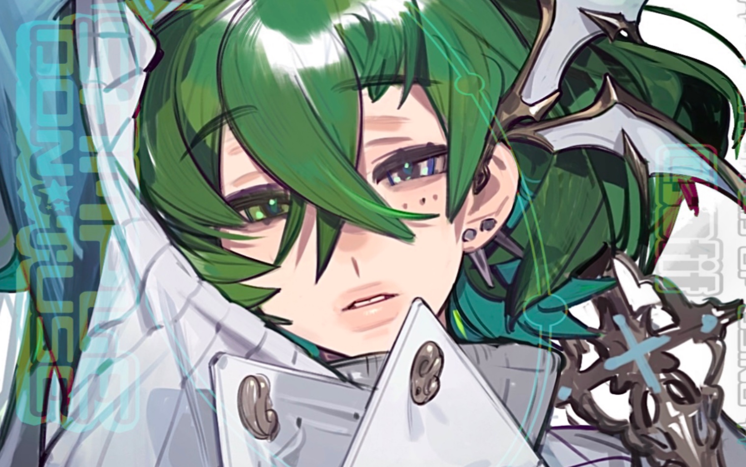 两分钟绿发美少女