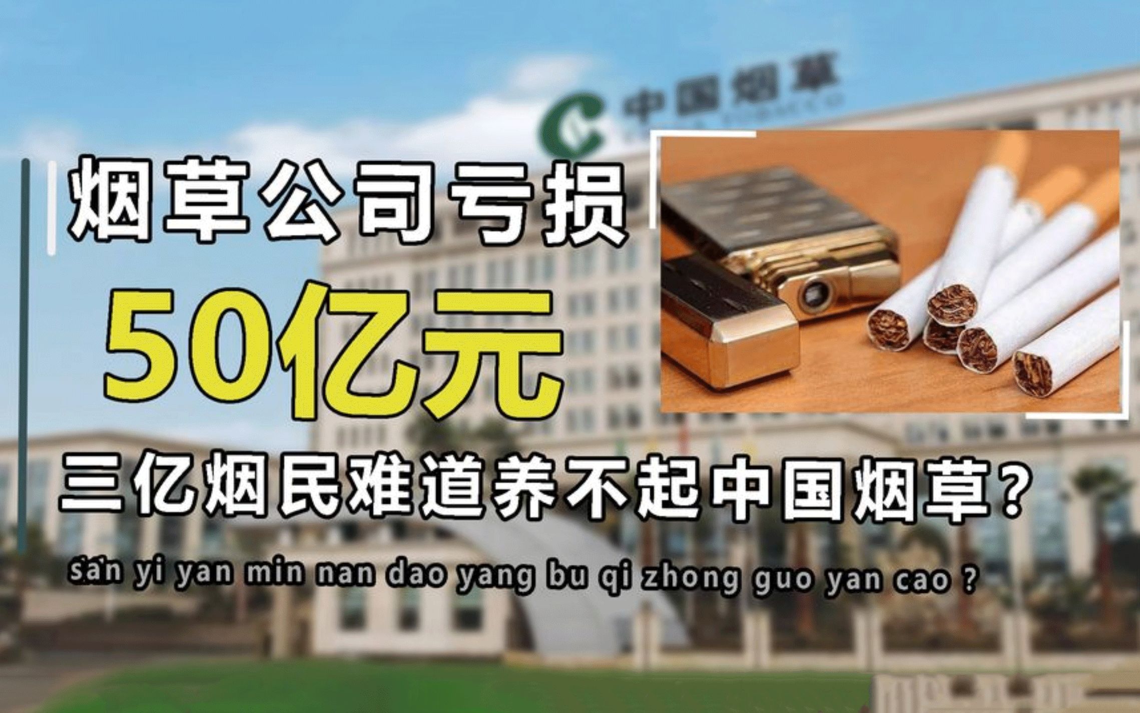 中国烟草10年亏损50亿,3亿烟民为何还养不起中国烟草?哔哩哔哩bilibili