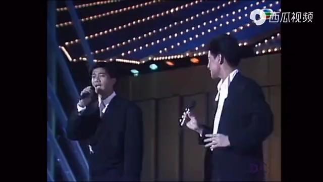 陈百强&张学友 合唱禅院钟声. 1987白金巨星耀保良 永远的经典