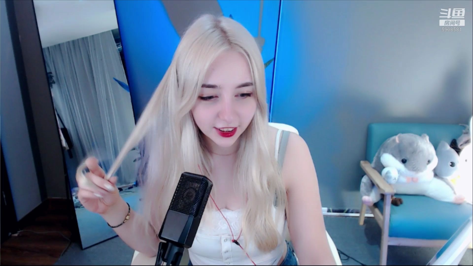 斗鱼俄罗斯毛妹alice性感颜值主播6.29直播录像