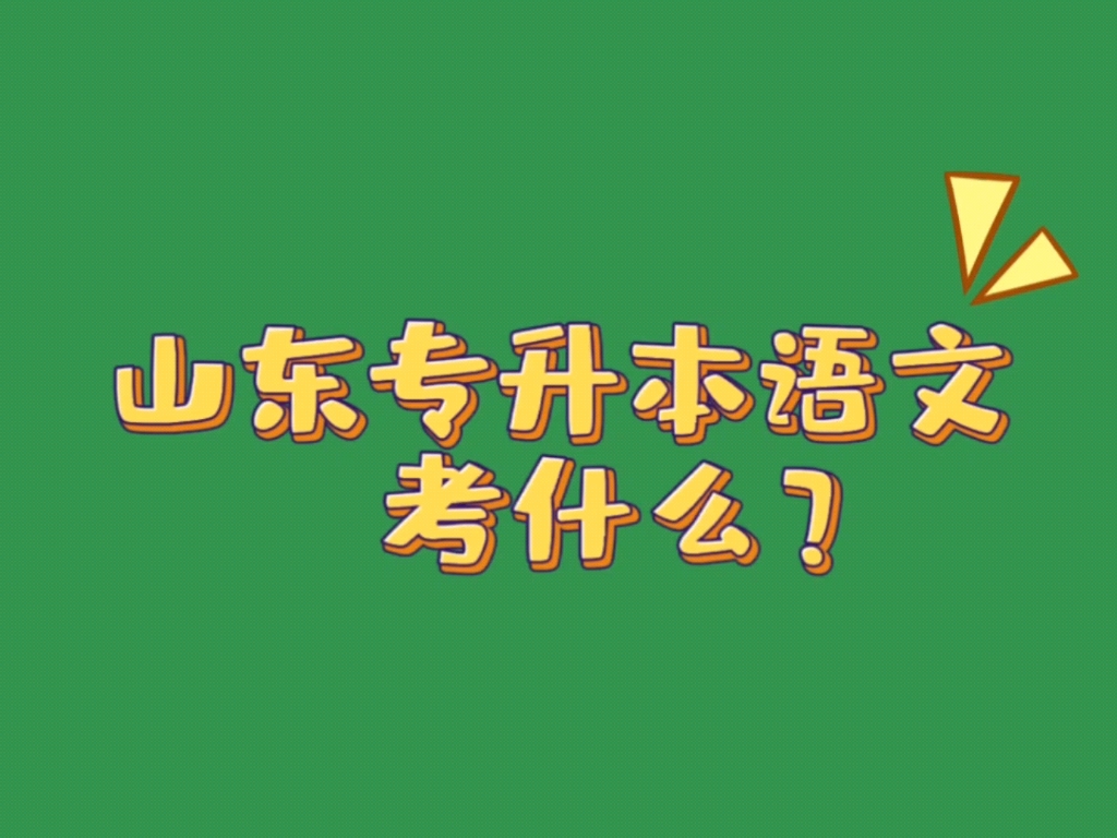 【山东专升本 】语文具体考什么内容呢?哔哩哔哩bilibili