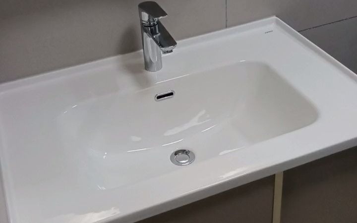 陶瓷盆就是那一股优雅永不过时~陶瓷一体脸盆 浴室必备 九牧卫浴 响水