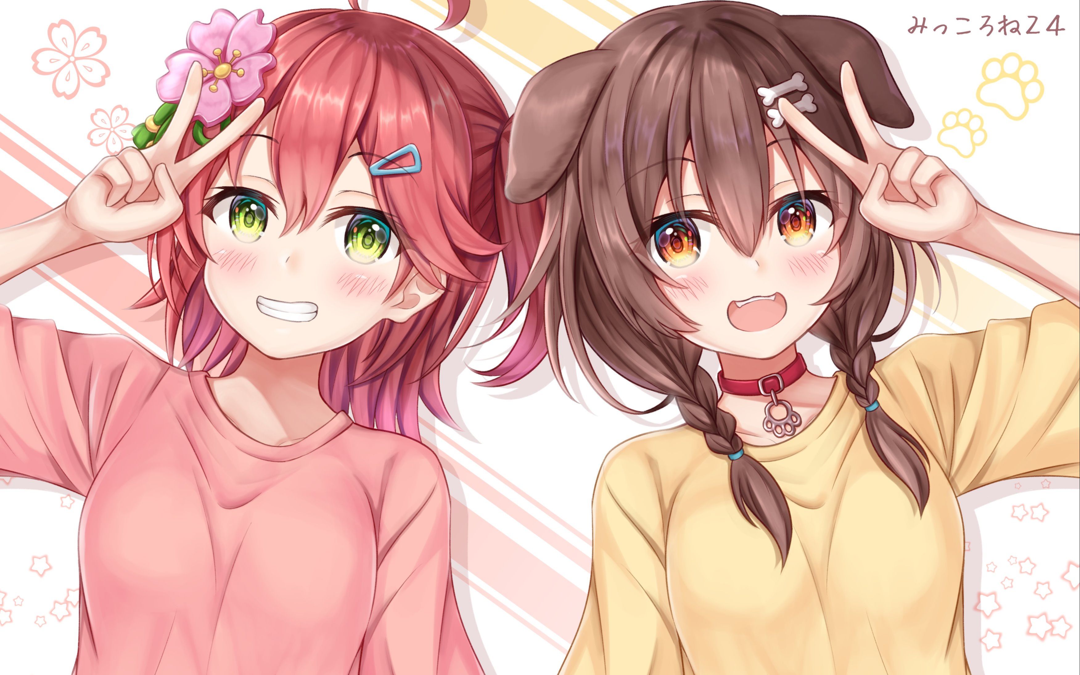 【樱巫女/戌神沁音】给耐久直播面包狗唱歌加油的樱火龙(虚空联动两人