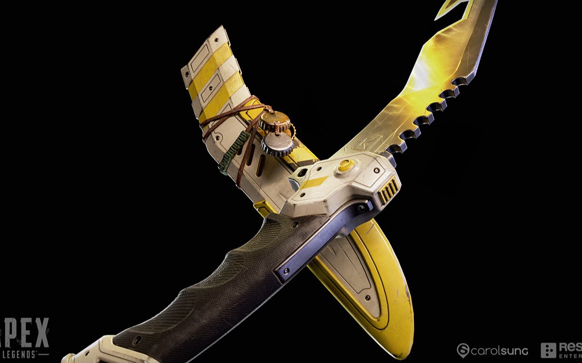 3d次世代游戏匕首建模