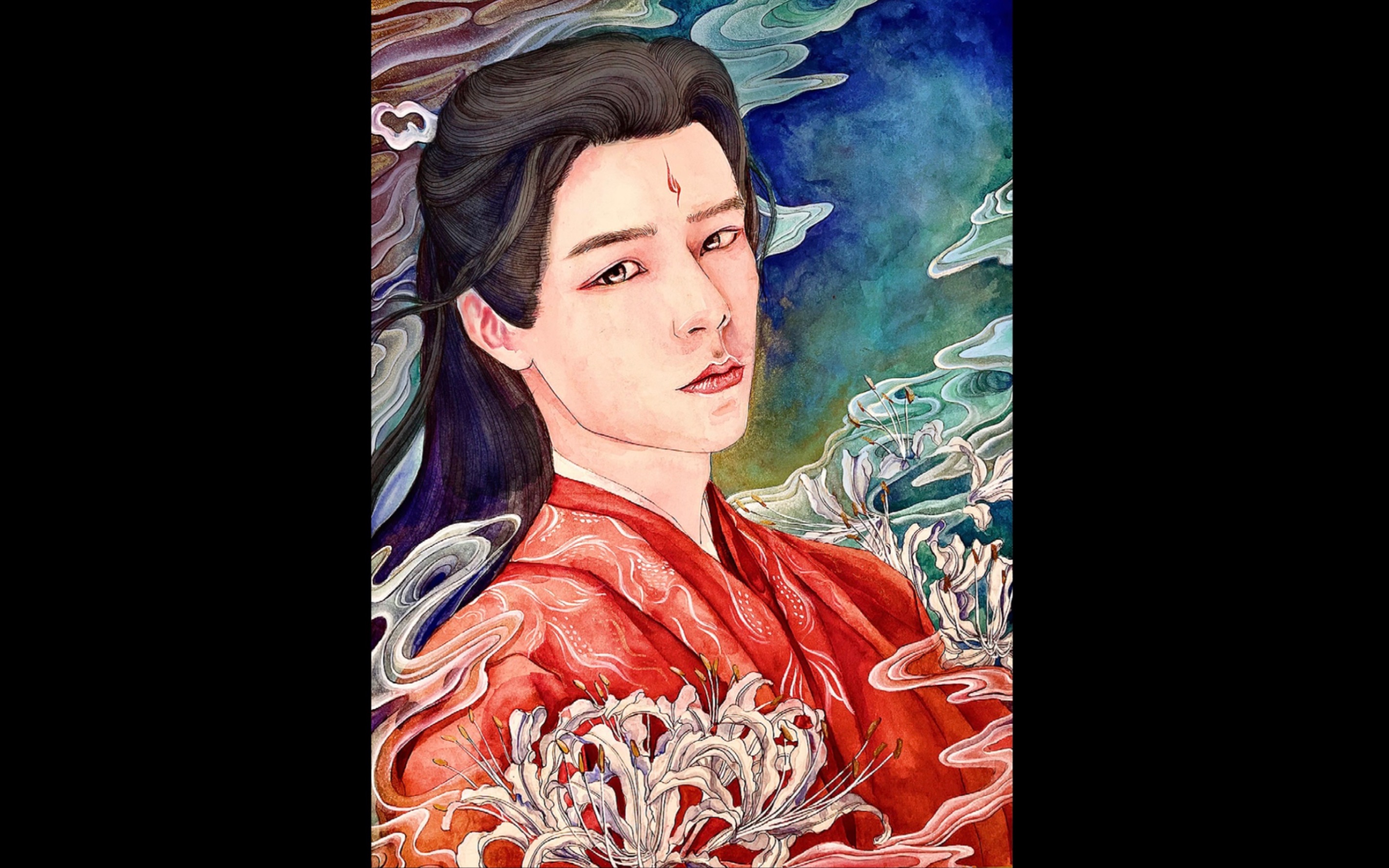 【水彩】山河令-鬼谷排面温客行